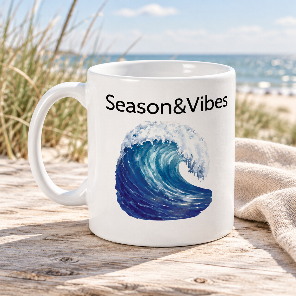 Season&Vibes Zee-mok met kustachtergrond